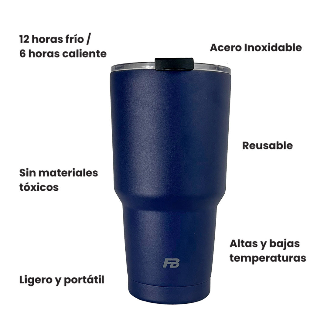 Vaso Térmico 27 oz / 800 ml - Azul Future - Acero Inoxidable