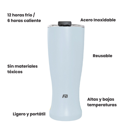 Vaso Térmico 23 oz / 680 ml - Azul Tide- Acero Inoxidable